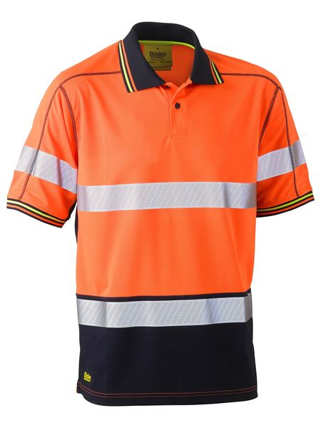 Bisley Hi Vis Taped Polyester Mesh Polo Short Sleeve (BISBK1219T)