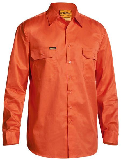 Bisley Hi Vis Cool Lightweight Drill Shirt Long Sleeve (BISBS6894)