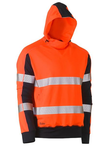 Bisley Hi Vis Taped Two Tone Contrast 4 Way Stretchy Hoodie (BISBK6815T)