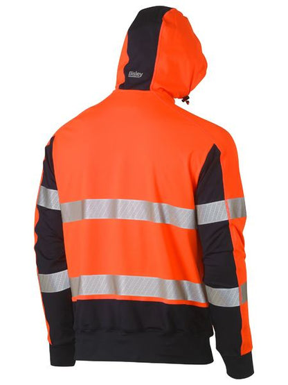 Bisley Hi Vis Taped Two Tone Contrast 4 Way Stretchy Hoodie (BISBK6815T)