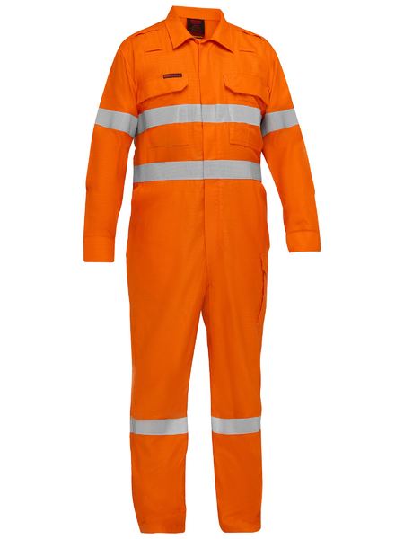 Bisley Hi Vis Apex 160/185 Taped FR Zip Front Coverall (BISBC8475T)