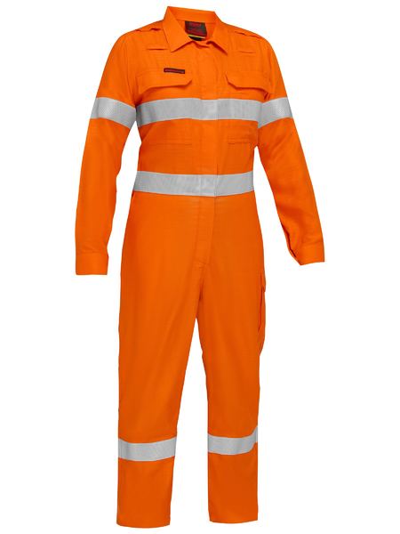 Bisley Ladies Hi Vis Apex 160/185 Taped FR Zip Front Coverall (BISBCL8475T)