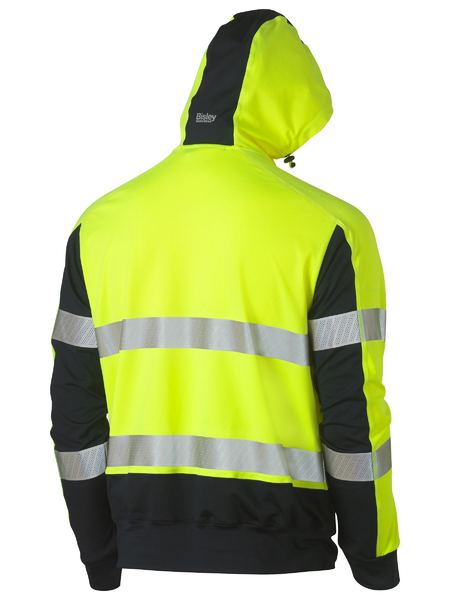 Bisley Hi Vis Taped Two Tone Contrast 4 Way Stretchy Hoodie (BISBK6815T)