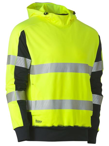 Bisley Hi Vis Taped Two Tone Contrast 4 Way Stretchy Hoodie (BISBK6815T)