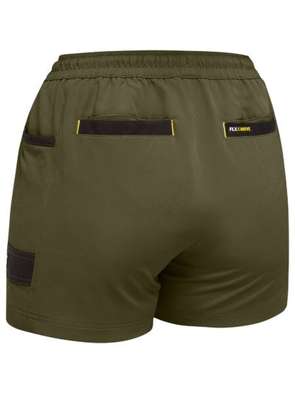 Bisley FLX & Move Ladies 4 Way Stretch Elastic Waist Shorts (BISBSHL1331)
