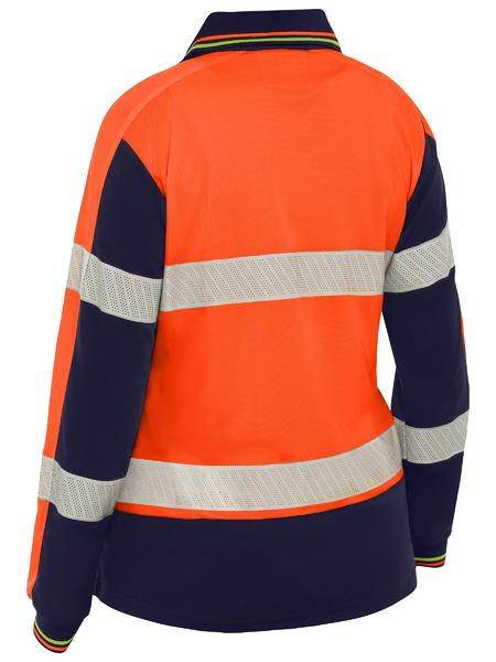 Bisley Hi Vis Ladies Taped Recycled V Neck Maternity Polo Long Sleeve (BISBKLM6225T) - Best Buy Trade Supplies