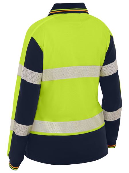 Bisley Hi Vis Ladies Taped Recycled V Neck Maternity Polo Long Sleeve (BISBKLM6225T) - Best Buy Trade Supplies