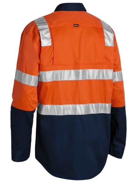 Bisley Hi Vis Taped Cool Lightweight Shirt with Shoulder Tape Long Sleeve (BISBS6432T)