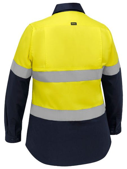 Bisley Hi Vis Ladies Industrial Taped Cool Lightweight Vented Shirt Long Sleeve (BISBL6390T) - Best Buy Trade Supplies