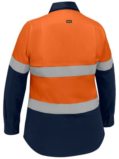 Bisley Hi Vis Ladies Industrial Taped Cool Lightweight Vented Shirt Long Sleeve (BISBL6390T) - Best Buy Trade Supplies