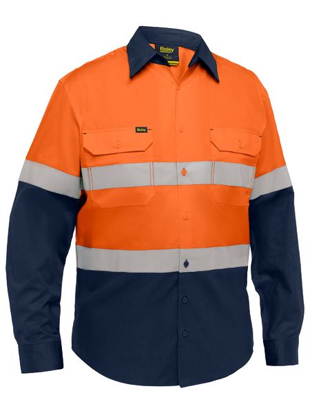 Bisley Hi Vis Taped Industrial Cool Lightweight Vented Shirt Long Sleeve (BISBS6390T) - Best Buy Trade Supplies