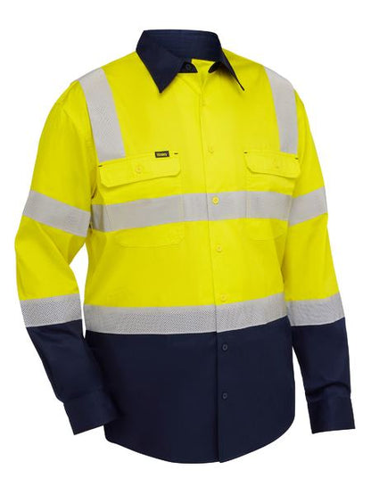 Bisley Hi Vis Taped Biomotion Cool Lightweight Vented Shirt Long Sleeve (BISBS6396T) - Best Buy Trade Supplies