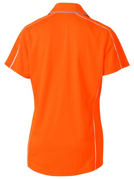 Bisley Hi Vis Ladies Cool Mesh Polo with Reflective Piping Short Sleeve (BISBKL1425)