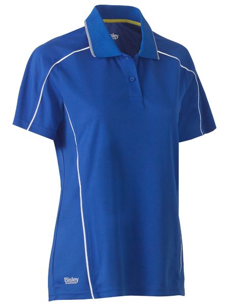 Bisley Ladies Cool Mesh Polo with Reflective Piping Short Sleeve (BISBKL1425)