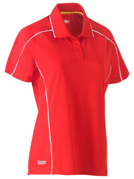 Bisley Ladies Cool Mesh Polo with Reflective Piping Short Sleeve (BISBKL1425)