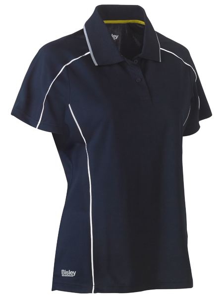 Bisley Ladies Cool Mesh Polo with Reflective Piping Short Sleeve (BISBKL1425)