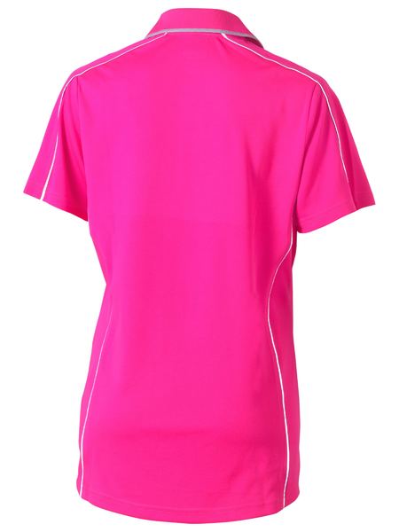 Bisley Ladies Cool Mesh Polo with Reflective Piping Short Sleeve (BISBKL1425)