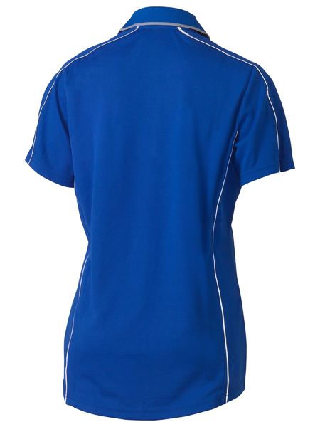 Bisley Ladies Cool Mesh Polo with Reflective Piping Short Sleeve (BISBKL1425)