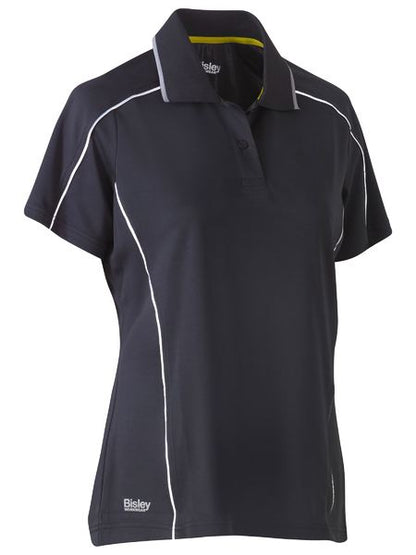 Bisley Ladies Cool Mesh Polo with Reflective Piping Short Sleeve (BISBKL1425)