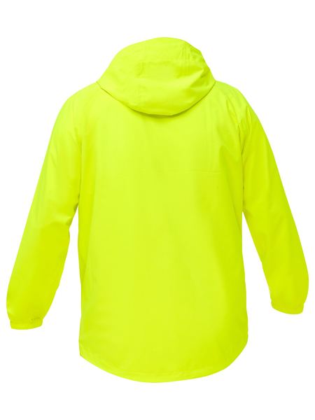 Bisley Hi Vis Packable Lightweight Ripstop Rain Jacket (BISBJ6707)