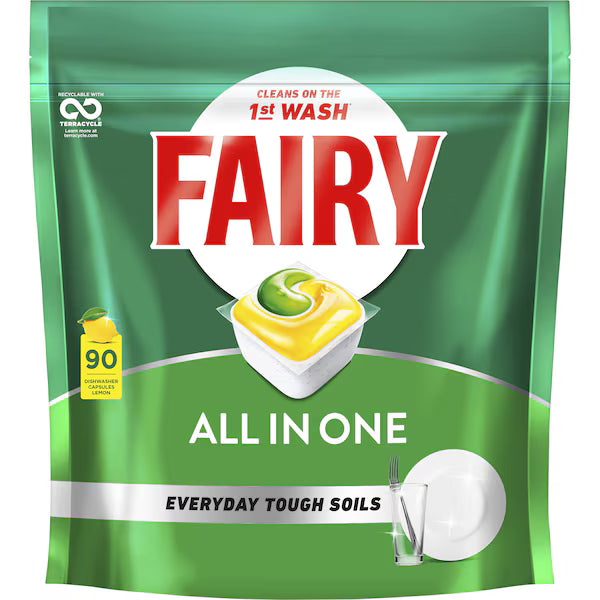 Fairy All In One Dishwashing Tablets 90 Pack
