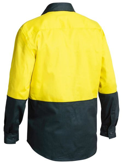 Bisley Hi Vis Closed Front Drill Shirt Long Sleeve (BISBSC6267)