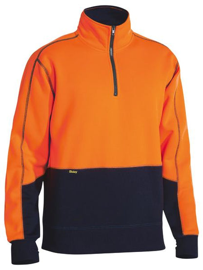 Bisley Hi Vis Fleece 1/4 Zip Pullover (BISBK6989)