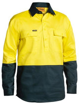 Bisley Hi Vis Closed Front Drill Shirt Long Sleeve (BISBSC6267) - Best Buy Trade Supplies