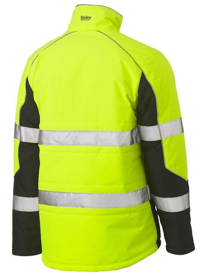 Bisley Hi Vis Taped Puffer Jacket with Stand Collar (BISBJ6829T)