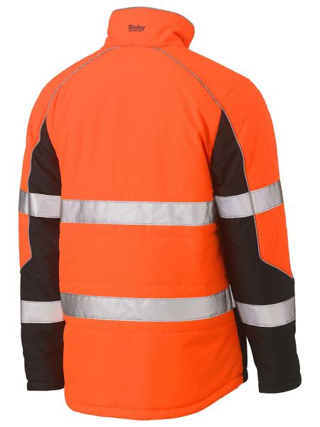 Bisley Hi Vis Taped Puffer Jacket with Stand Collar (BISBJ6829T)