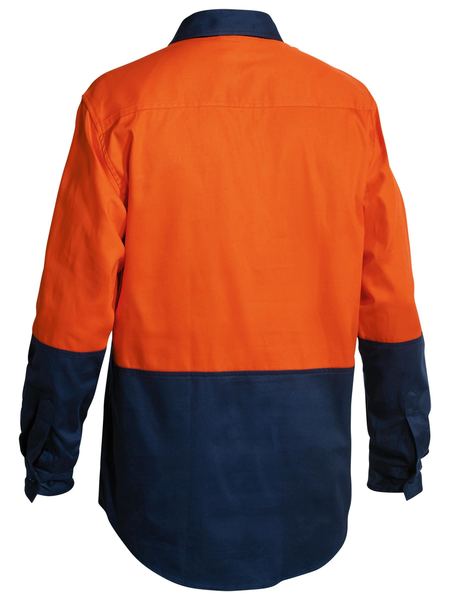 Bisley Hi Vis Closed Front Drill Shirt Long Sleeve (BISBSC6267)