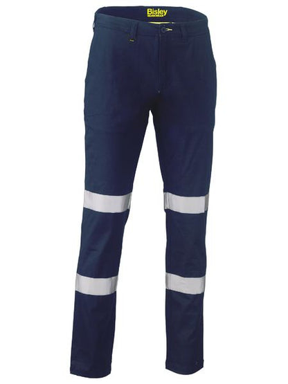 Bisley Taped Biomotion Stretch Cotton Drill Work Pants (BISBP6008T)