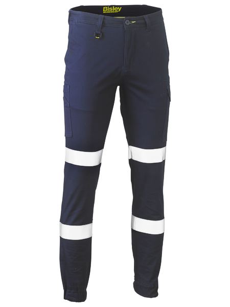 Bisley Taped Biomotion Stretch Cotton Drill Cargo Cuffed Pants (BISBPC6028T)