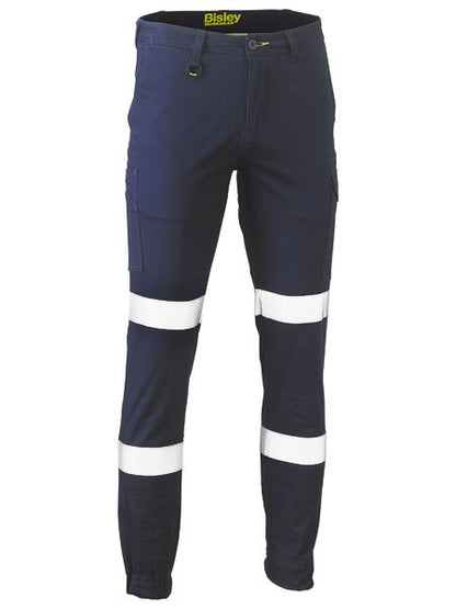 Bisley Taped Biomotion Stretch Cotton Drill Cargo Cuffed Pants (BISBPC6028T)