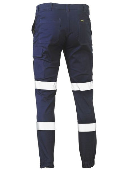 Bisley Taped Biomotion Stretch Cotton Drill Cargo Cuffed Pants (BISBPC6028T)