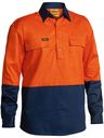 Bisley Hi Vis Closed Front Drill Shirt Long Sleeve (BISBSC6267)