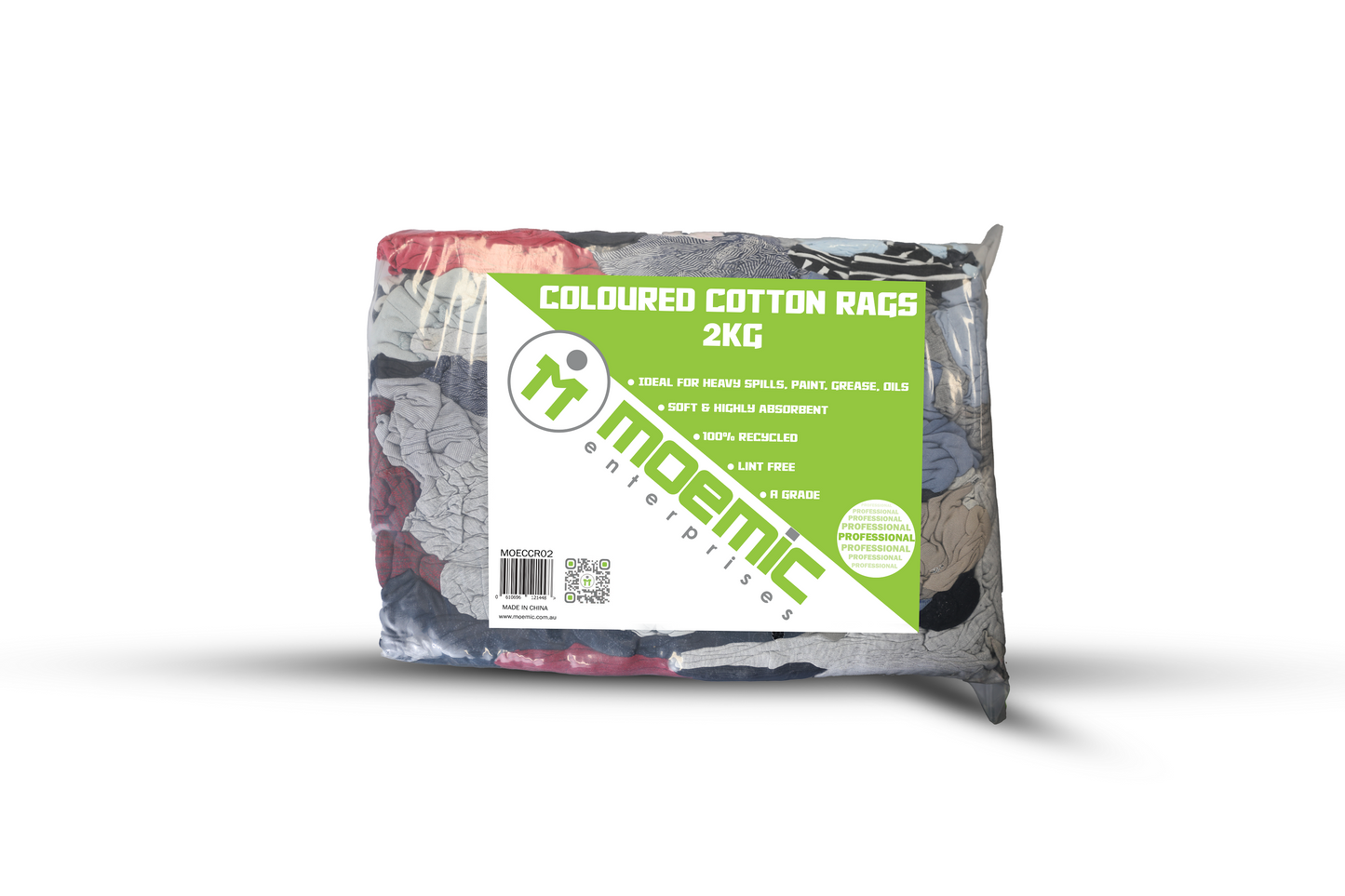 Moemic Premium Coloured Cotton Rags