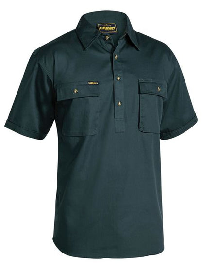 Bisley Closed Front Cotton Drill Shirt Short Sleeve (BISBSC1433)