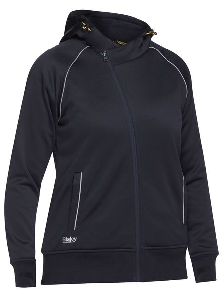 Bisley Ladies Fleece Zip Front Hoodie with Sherpa Lining (BISBKL6925)