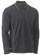 Bisley Cool Mesh Polo with Reflective Piping Long Sleeve (BISBK6425) - Best Buy Trade Supplies
