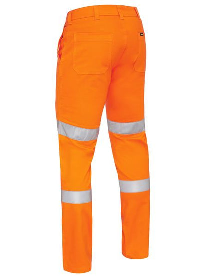 Bisley Taped Biomotion Stretch Cotton Drill Work Pants (BISBP6008T)