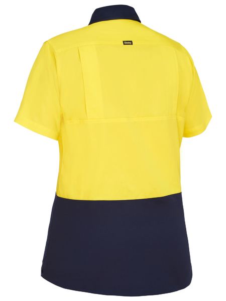 Bisley Hi Vis Ladies Cool Lightweight Drill Shirt Short Sleeve (BISBL1895)