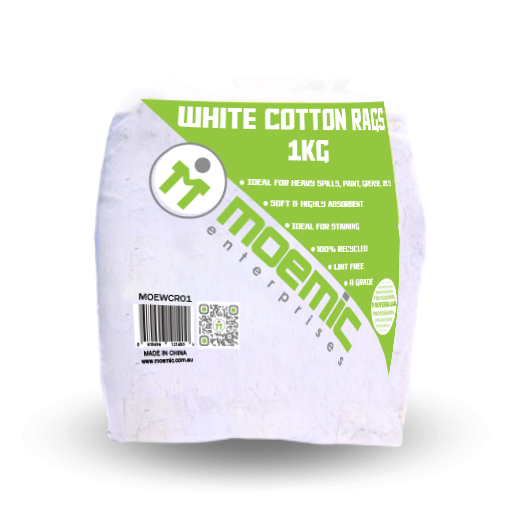 Moemic Premium White Cotton Rags