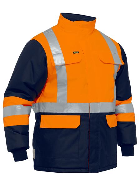 Bisley Hi Vis X Taped 2 Tone Freezer Jacket (BISBJ6450T)