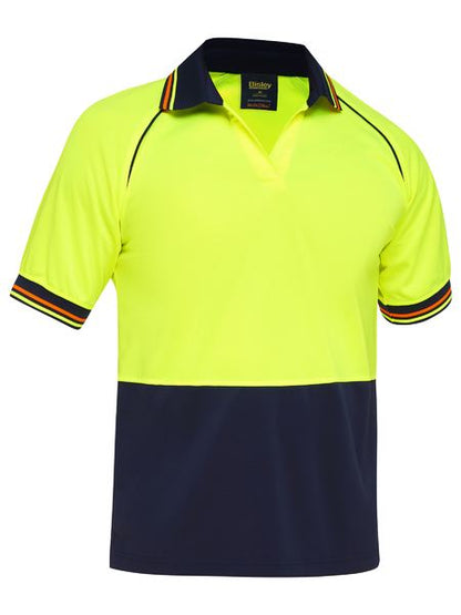 Bisley Hi Vis Two Tone V Neck Polo Short Sleeve (BISBK1440)