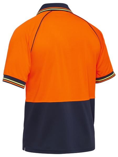 Bisley Hi Vis Two Tone V Neck Polo Short Sleeve (BISBK1440)