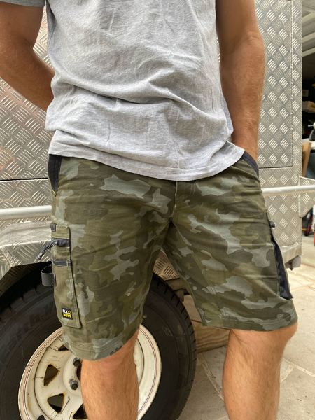 Bisley FLX & Move Stretch Canvas Camo Cargo Shorts (Additional Colours)(BISBSHC1337)