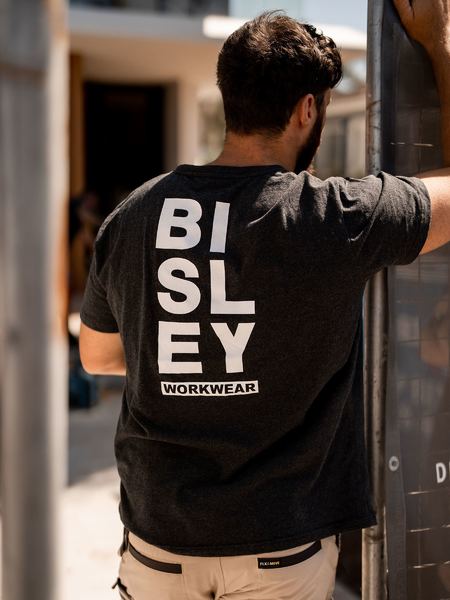 Bisley Cotton Vertical Logo Tee (BISBKT091)