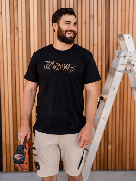 Bisley Cotton Outline Logo Tee (BISBKT084)