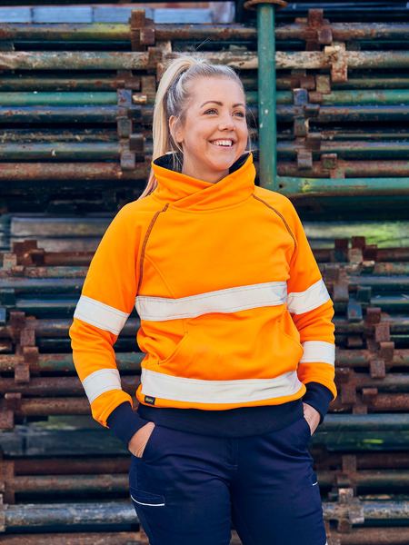 Bisley Hi Vis Ladies Taped Fleece Jumper (BISBKL6818T)